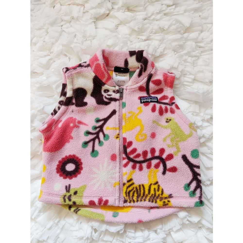 Patagonia Animal Print, Warm Vest Infant 3 mth
